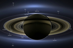 卡西尼号飞船拍土星周围太阳系：行星集合