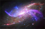 NASA公布银河外星系惊艳“烟火秀”