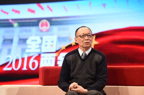 中国工程院院士李德毅在人民网演播室。于凯摄
