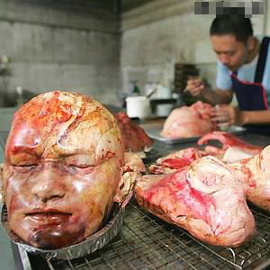 泰国超恐怖"人体残肢面包" 面包店就像停尸间